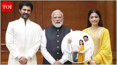 Vijay Deverakonda - Rashmika Mandanna personally invite PM Narendra Modi and HM Amit Shah to their wedding reception
