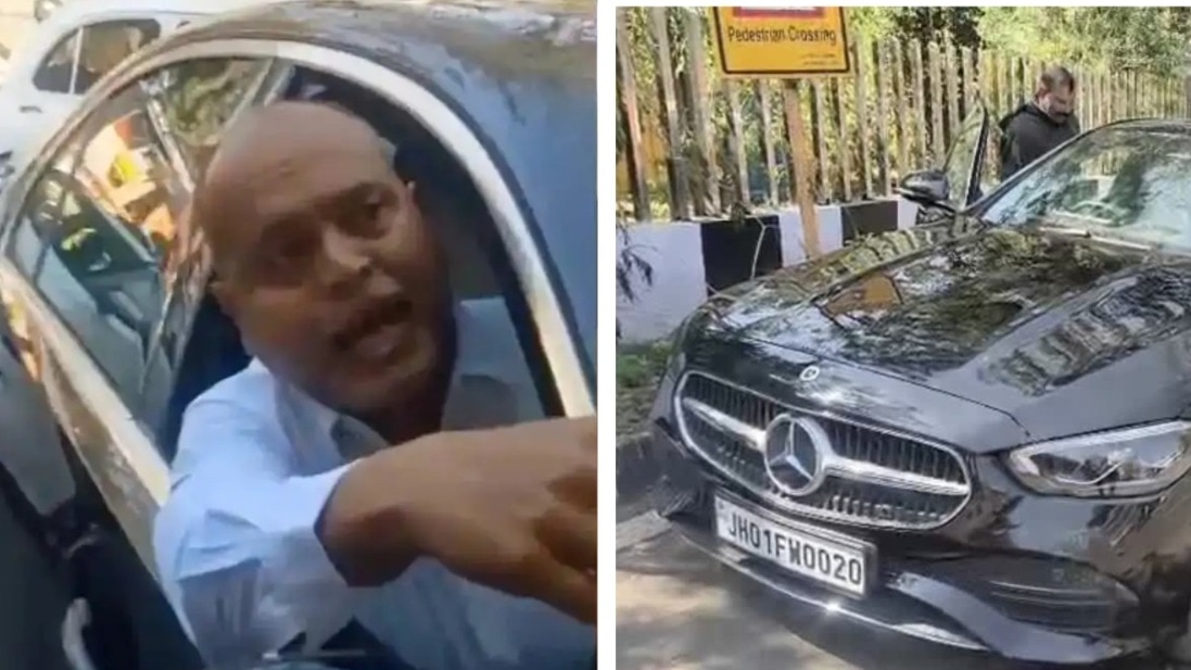 वकील ने ट्रैफिक पुलिस को भी रौंदने की कोशिश की. (Photo: Screengrab) वकील ने ट्रैफिक पुलिस को भी रौंदने की कोशिश की. (Photo: Screengrab)