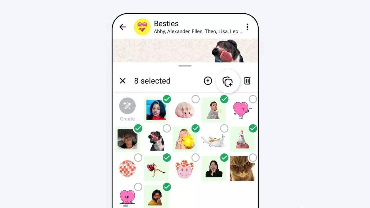 Add stickers to an existing sticker pack (AI-generated image)