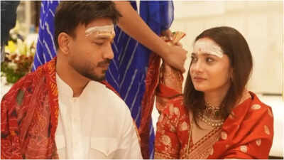 Ankita Lokhande and husband Vicky Jain perform puja on Mahashivratri, say ‘Shiva Parvati showed that live exists'