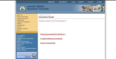 Banasthali Vidyapith result 2026 released for UG and PG courses: Direct link to download scorecards here