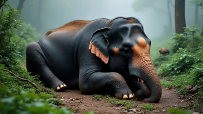 AI image for representational purpose Wild elephant killed in infight near Pillur dam in Coimbatore district