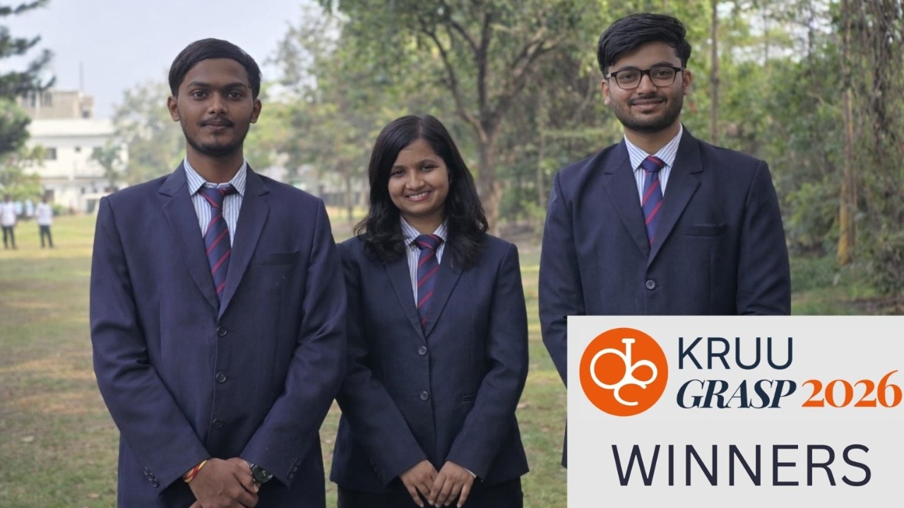 KRUU x GRASP 2026 Winners - Team Neurostars - Ganesh Ramchandra Mahadik, Vaishnavi Rajkumar Patil and Abhishek Shivprasad Patil GRASP 2026 winners