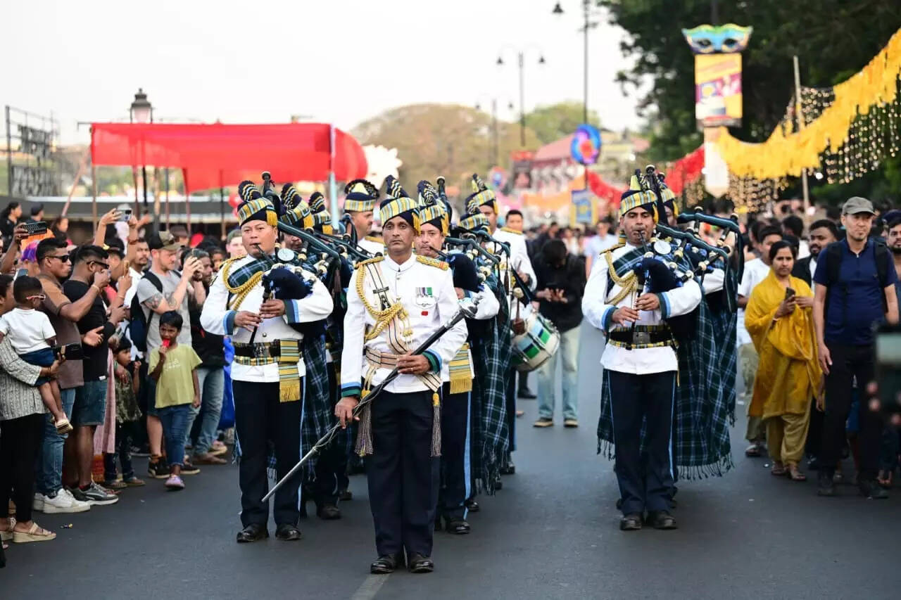 The Army band performed for the first time at the Carnival celebrations in Panaji