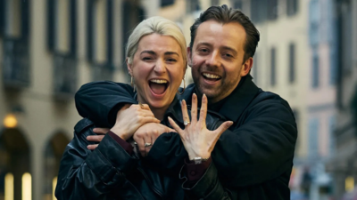 Winter Olympic ice dance rivals Olivia Smart and Jean Luc Baker announce engagement in Milan Italy after Instagram proposal
