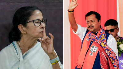 Mamata Banerjee and Nitin Nabin (R) 'Anti-Bengali party': Mamata vs BJP over puja pandal permission row
