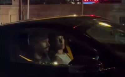 Hardik and Maheika Sharma (Screen Grab) Hardik Pandya buys Rs 12 crore Ferrari, spotted driving with Mahieka Sharma - Watch