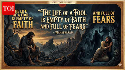The legendary Mahabharata imparts invaluable lessons, asserting that a life void of faith is steeped in foolishness and fear. This ancient wisdom holds true in our contemporary world, where anxiety and uncertainty often shadow those who lack direction and morality. Quote of the day from Mahabharata: The life of a fool is empty of faith and full of fears