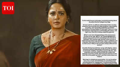 Anushka Shetty's team has strongly refuted recent marriage rumors, slamming media speculation and age-shaming. The official statement emphasized the need for verification before publishing personal details, highlighting the unfair fixation on the actress's age. Shetty previously addressed similar rumors in 2020, urging sensitivity regarding her personal life. Anushka Shetty marriage rumours: Actress’ team denies claims; ‘At least wait for official confirmation’