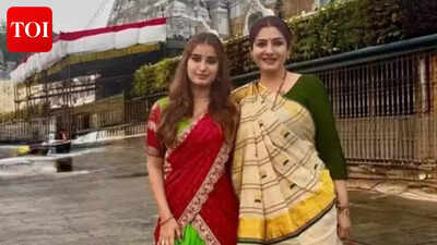 Bollywood star Raveena Tandon visited the Tirupati temple along with her daughter Rasha Thadani on the occasion of her birthday month. Raveena Tandon, Rasha Thadani visit Tirupati temple; Marks latter's birthday and 'India's big win'