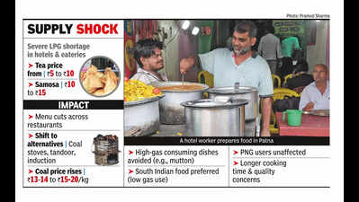 Gas crunch forces restaurants to cut menus, switch to coal and induction cooking