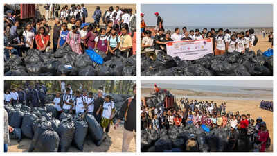 350 volunteers remove 3,000 kg plastic waste at Manori Beach on World Water Day