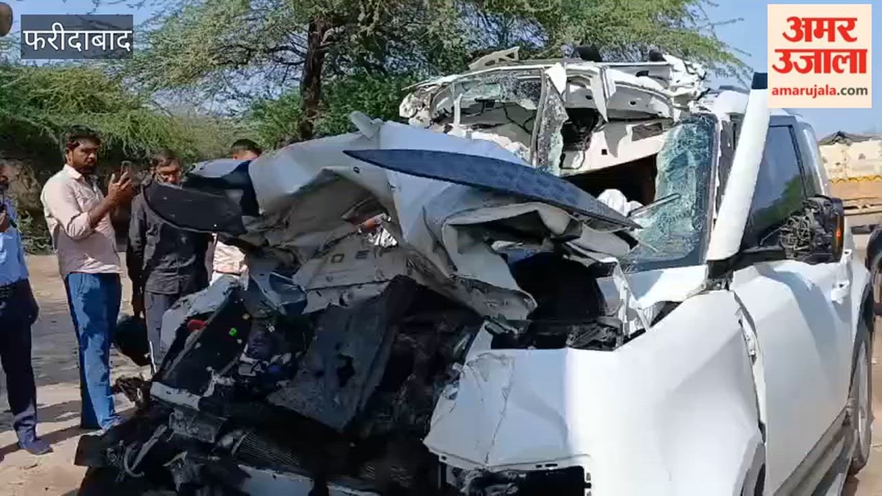 Driver died after car collides with truck parked on roadside in Faridabad