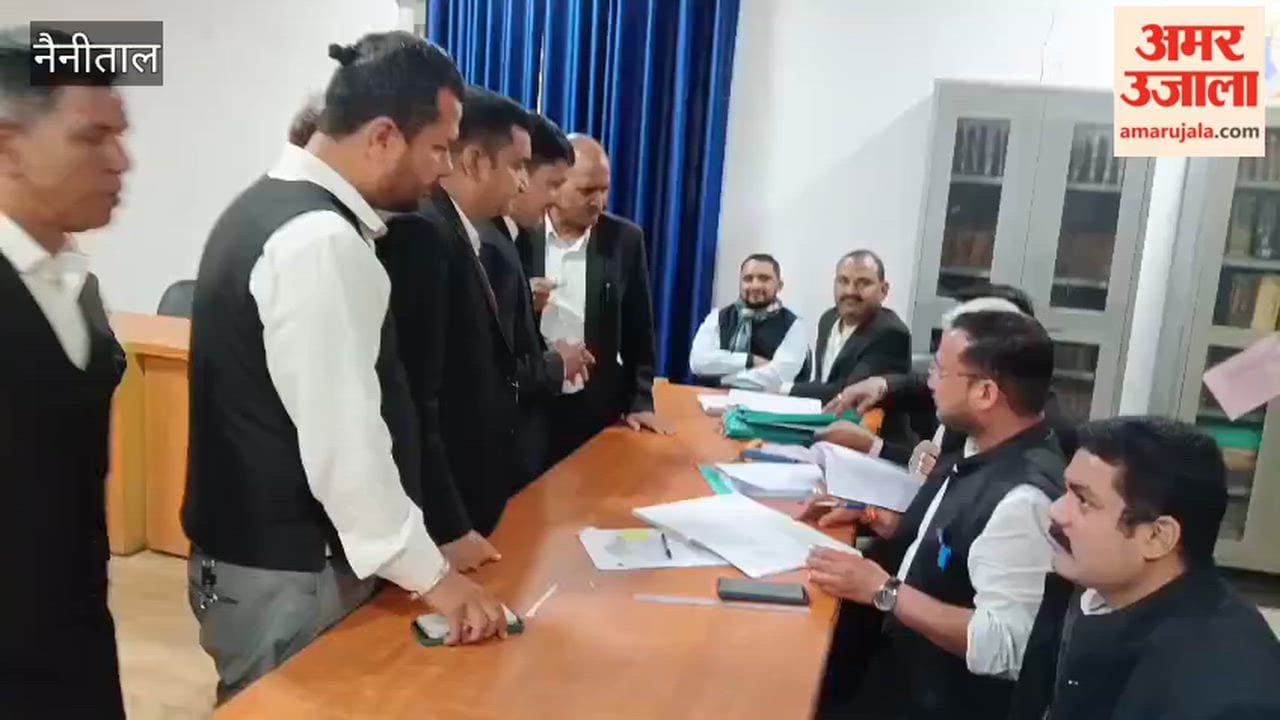 Advocates filing nomination for the Bar Association elections at Haldwani Judge Court