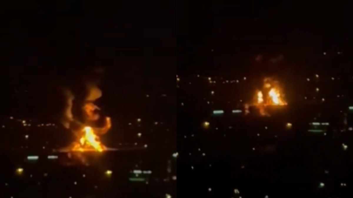 ड्रोन अटैक से ईंधन अटैक में आग लग गई. (Photo: X) ड्रोन अटैक से ईंधन अटैक में आग लग गई. (Photo: X)