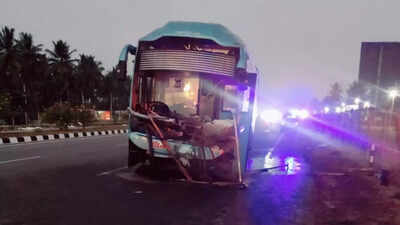 Bengaluru–Mysuru expressway accident: 4 dead, 2 injured after private bus veers off road, hits divider railing