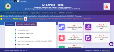 AP EAMCET 2026 registration deadline extended again: Check last date, direct link to apply here