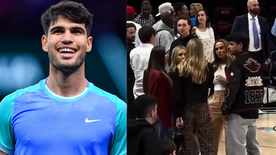 Carlos Alcaraz flirting buzz grows after Miami Heat appearance until Caroline Wozniacki steps in with unexpected truth (Image via Getty) Carlos Alcaraz flirting buzz grows after Miami Heat appearance until Caroline Wozniacki steps in with unexpected truth