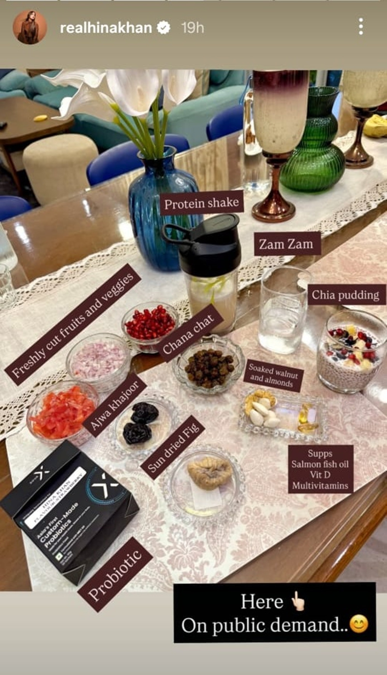 Hina Khan on her Iftar platter