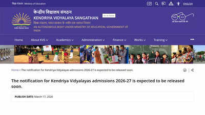 KVS admission 2026–27: Official notification soon for Classes 1 to 9 and 11 on kvsangathan.nic.in; check details here