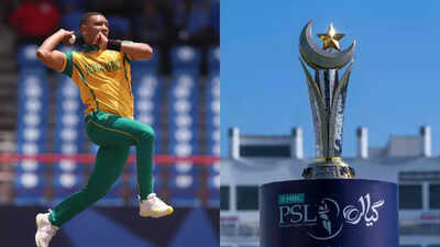Ottniel Baartman (l) and PSL trophy After Shanaka & Blessing, third foreign player leaves PSL; might join CSK