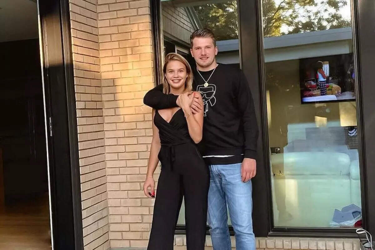 Luka Doncic and Anamaria Goltes