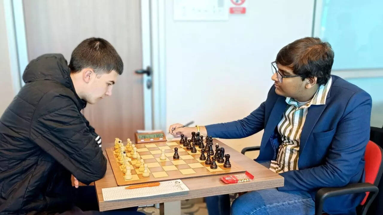 Mayank Chakraborty playing with black pieces (Special Arrangements)