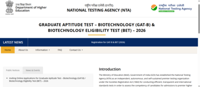 NTA invites applications for GAT-B, BET 2026 at exams.nta.nic.in: Check key dates, eligibility and direct link to apply