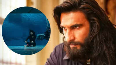 Ranveer Singh's BTS VIDEO of 'Dhurandhar 2' underwater scene goes VIRAL, netizens say, 'he really gave it his all' - WATCH