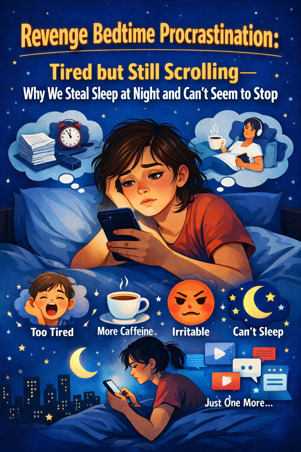 Revenge bedtime procrastination: Tired but still scrolling, why we steal sleep at night and can’t seem to stop