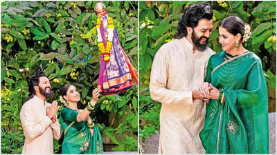 Exclusive! Riteish and Genelia Deshmukh’s Gudi Padwa celebrations; see pics