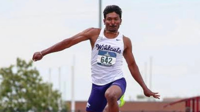 Selva Prabhu (Image-X) Selva Prabhu leaps to national record, wins NCAA Indoor silver