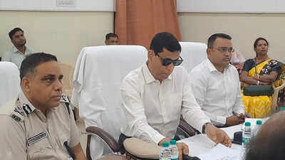Sudhanshu Sarangi at the review meeting on Tuesday Days after SCB tragedy, fire safety infra reviewed at Vimsar